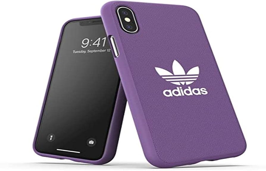 アディダスオリジナルス iPhone X/XS ケース アディカラーシリーズ アクティブパープル [adidas OR Moulded Case  Canvas SS19 for iPhone X/XS Active Purple adicolor]